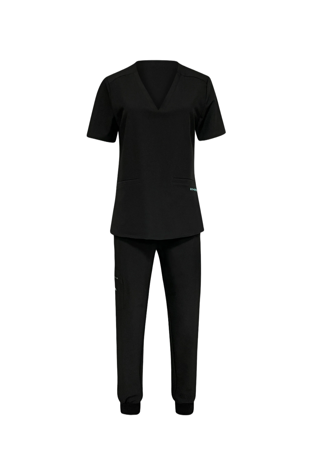 Pitch black scrubs set